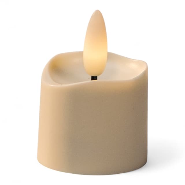 Ładowalny LED tealight 3D DORSETTO – do 400 godzin – wodoodporny
