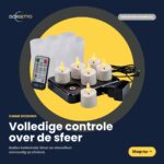 Zestaw 6 ładowalnych świeczek LED typu tealight DORSETTO 3D o czasie pracy do 400 godzin, z pilotem i funkcją timera, zapewnia pełną kontrolę nad nastrojem dzięki regulacji jasności i efektu płomienia.