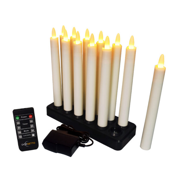 Świece obiadowe LED – zestaw 12 sztuk