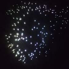 Efekt nocnego nieba z jasnymi punktami świetlnymi – LEDowe niebo gwiazd RGB (180 gwiazd) z pilotem, tworzące realistyczną atmosferę gwiazd